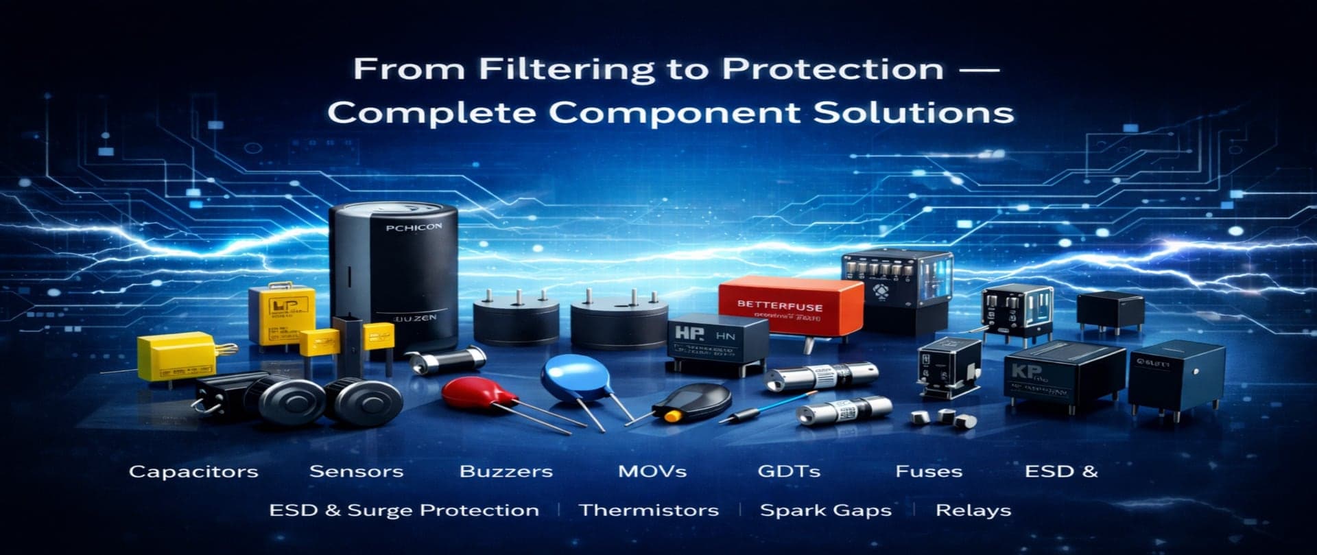 Electric Vehicle EV Charger and BMS Battery Management Electronic Components